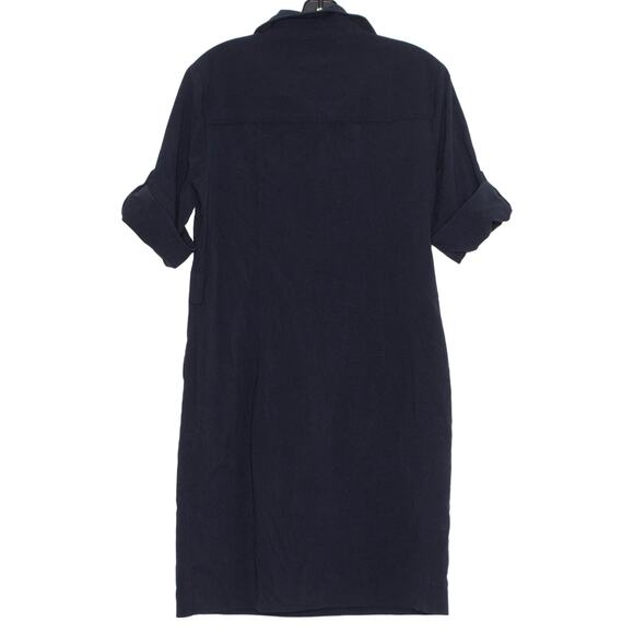 MICHAEL Michael Kors Dress Utility Minimalist Preppy Mod Zip Navy Blue Medium - Picture 4 of 5